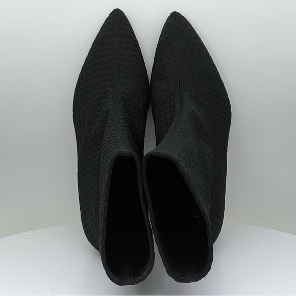 Fergie Taryn Ankle Boot Booties Black Basketweave Geometric Dressy Office Career - Picture 13 of 15